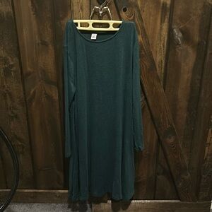 Dark Green Old Navy Knit Swing Dress, Size Medium Petite